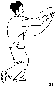 Тайцзицюань. 24 формы стиль Ян. Игра на китайской лютне. Расслабление руки вместе с шагом