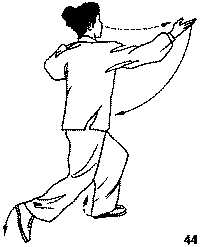 Тайцзицюань. 24 формы стиль Ян. Шаг назад и отведение плеча справа. Шаг назад и встречное движение рук